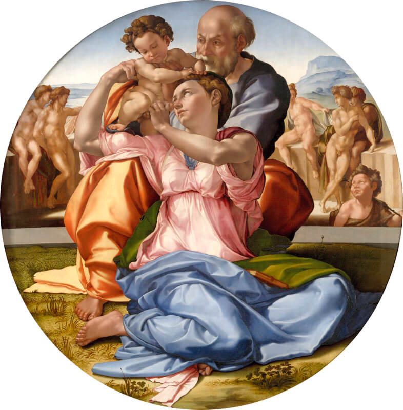 Tondo Doni pintura Miguel Ángel Uffizi Florencia