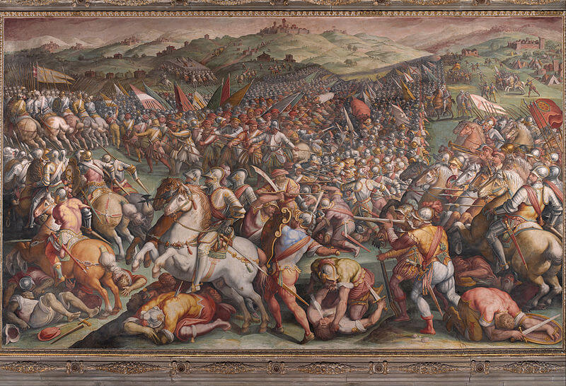 La batalla de Scannagallo de Giorgio Vasari