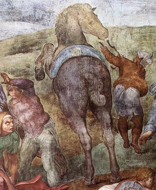 Caballo de la Conversión de San Pablo de Michelangelo