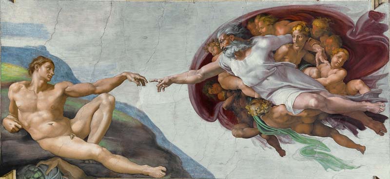 Capilla Sixtina Michelangelo Buonarroti Creación de Adán
